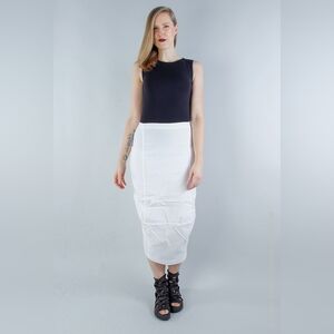 RUNDHOLZ BLACK LABEL White Stretch Techo Skirt S